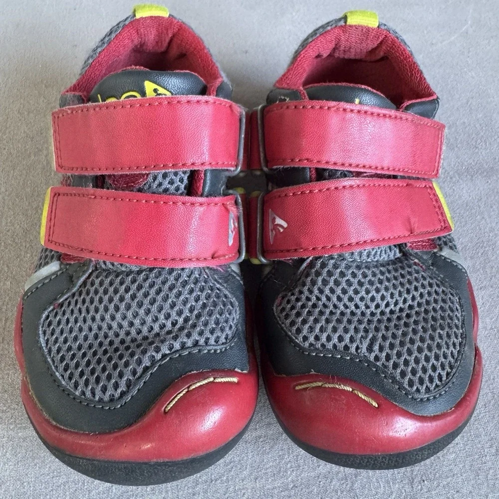 Size 8c - PLAE Kids TY Eco Red / Steel Sneaker Shoes